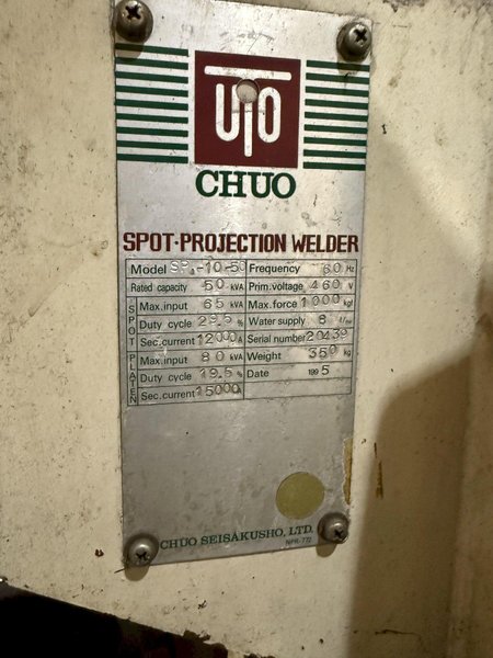 50 KVA UTO CHUO SPOT WELDER