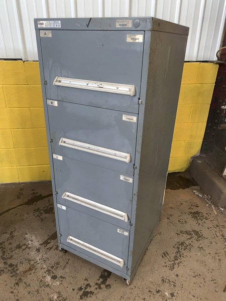 4 DRAWER 22.5” x 28” x 59” VIDMAR TOOL STORAGE CABINET: STOCK #12472