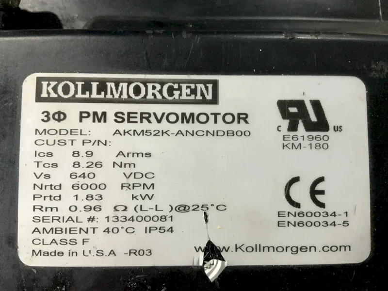KOLLMORGEN PM SERVOMOTOR W/ MICRON GEARHEAD  -  AKM52K-ANCNDB00