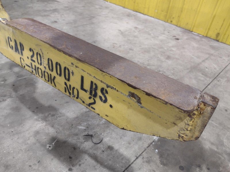 10 TON X 40&quot; WIDE MAZZELLA C-HOOK CRANE COIL LIFTER: STOCK #23568