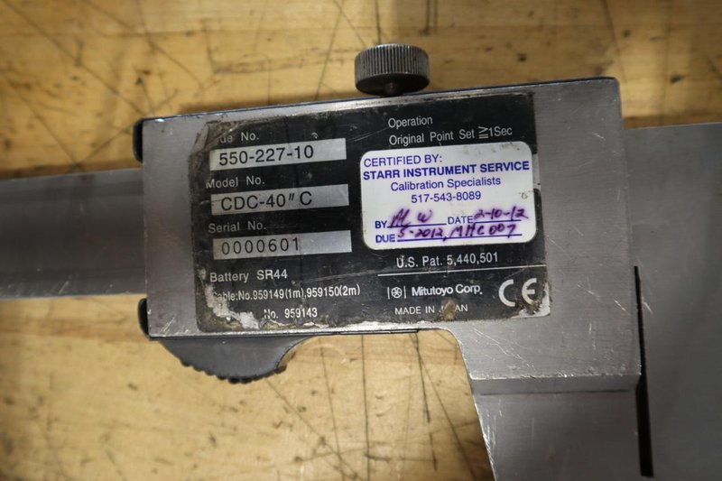 Mitutoyo Absolute Digimatic CDC-40"C Verneer Caliper- Auction Item