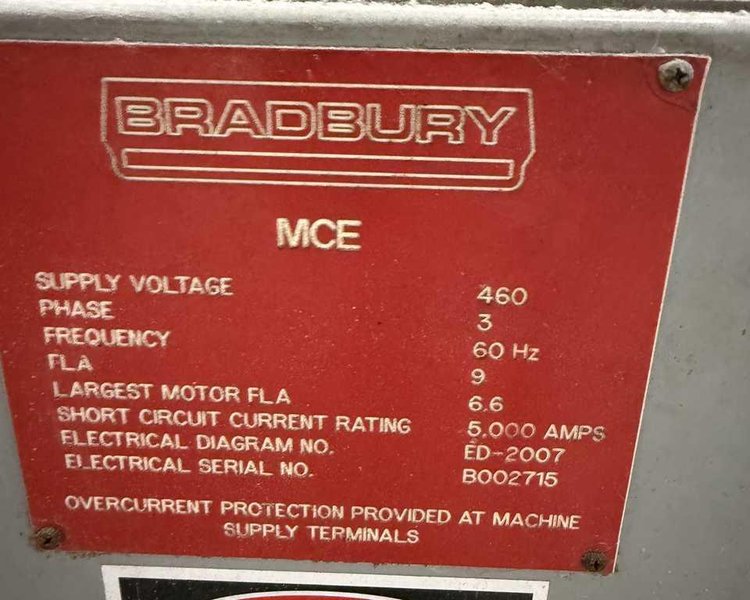 Folding Machine, Bradbury, 21 ft x 0.075"