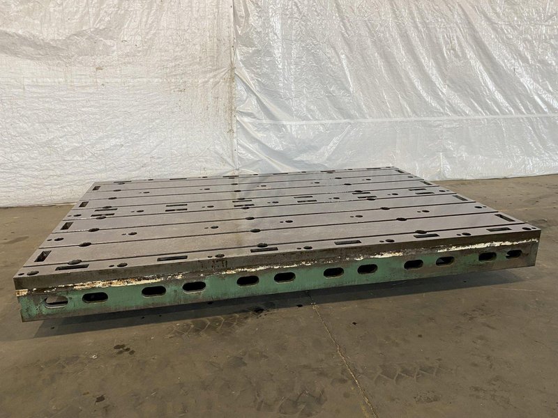 96&quot; X 144&quot; X 12&quot; GIDDINGS AND LEWIS T-SLOTTED FLOOR PLATE: STOCK #15719