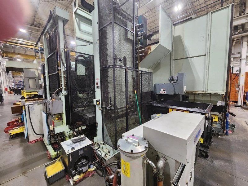 Kuraki KBT 13EA CNC Boring Mill, 2003 – Fanuc Control, 4k RPM, Chip Conveyor, 1000 PSI TSC