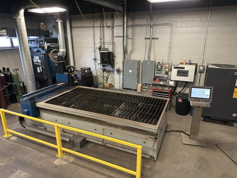 5′ x 10′ AKS Accu-Kut CNC Hypertherm XPR 300 Plasma Table, 2010 – Rebuilt in 2018, Dust Collector