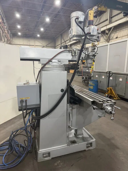 USED SHARP 10" X 54" HEAVY-DUTY KNEE MILL MODEL TMV-K-N WITH 3-AXIS READOUT