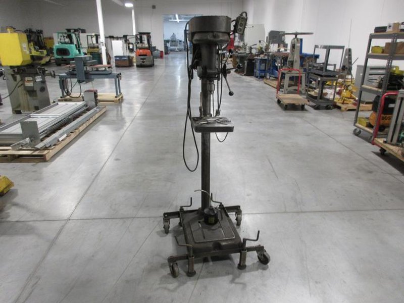 Atlas Model 1060 15" Drill Press On Shop Made Portable Stand with Screw Down Leveling Feet, 115/230 V Single Phase- Auction Item