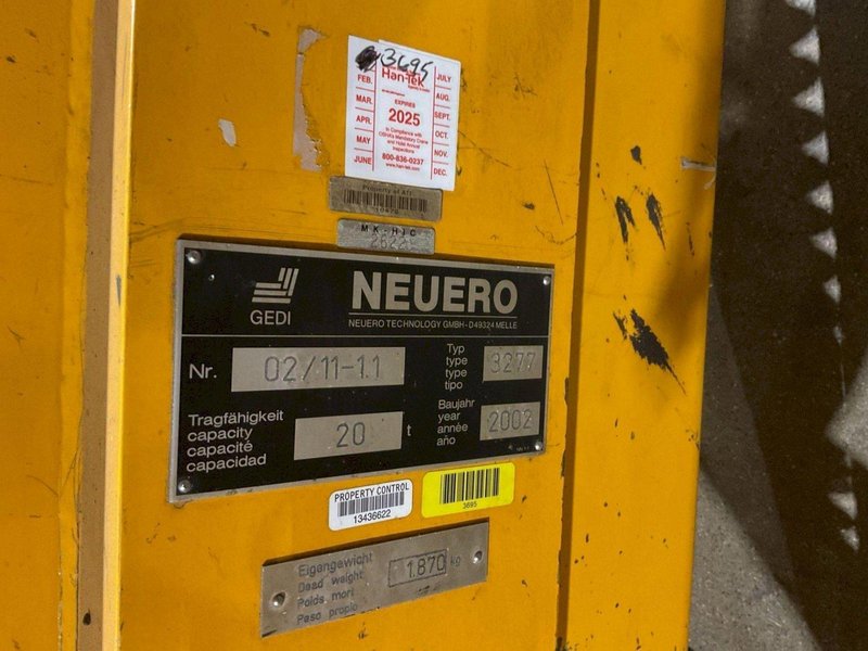 (8) 20 TON NEUERO GEDI 3277 MOBILE VEHICLE LIFTS: YOBRO #23870