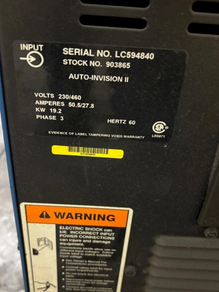 MILLER MODEL #AUTO-INVISION II WELDER: YOBRO #24143