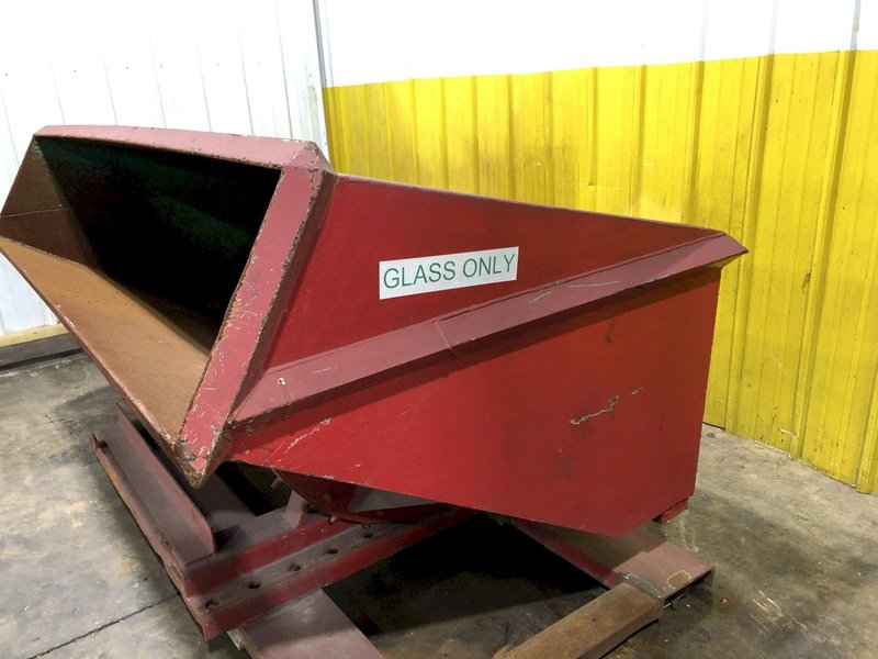 2 CU YD 56" x 84" x 24" ROURA STEEL DUMP HOPPER: STOCK 17491