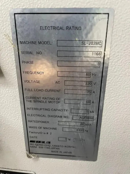 2000 MORI SEIKI SL-203MC | Lathes, CNC (3-Axis or More)