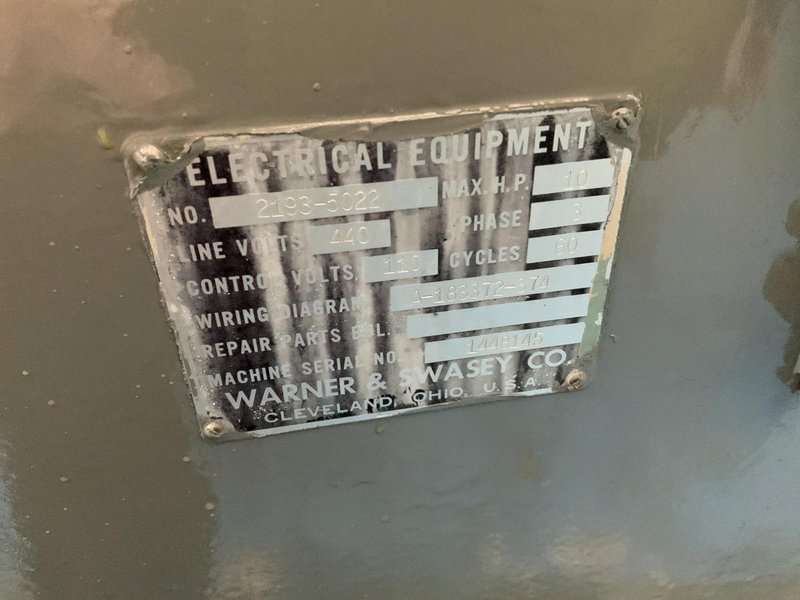 #5 WARNER &amp; SWASEY MODEL #1470 RAM TYPE TURRET LATHE: STOCK #80661