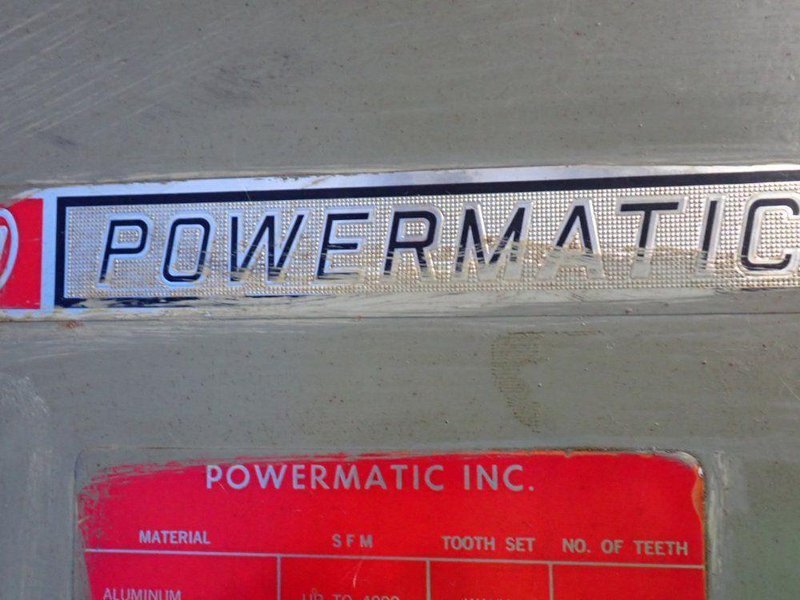 POWERMATIC 19" VERTICAL BAND SAW  -  NO. 87