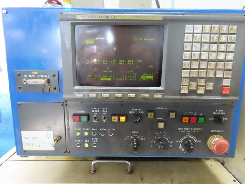 Tsugami BS12(D) CNC Swiss Type Screw Machine, Fanuc Control, Live Milling, Sub Spindle, Parts Catcher, Bar Feed- Auction Item