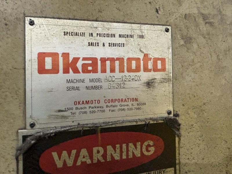 12&quot; X 24&quot; OKAMOTO MODEL #12-24 DX 3 AXIS HYDRAULIC SURFACE GRINDER: YOBRO #23846