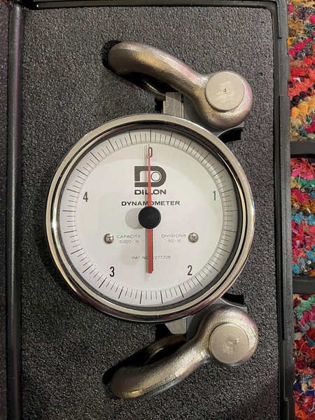 The Dillon Dynamometer 5000 Lb Div 50 Lb Hanging Force Torque Meter 17885 is a high-quality and accurate measuring device designed to test and measure hanging force with a measuring range of 5000 lbs and divisions of 50 lbs. Made by the reputable brand Dillon in the United States, this dynamometer is specifically designed for industrial and business applications where precise measurements are essential. Its hanging force torque meter capabilities make it an ideal tool for ensuring accuracy and quality control in various testing and inspection processes.