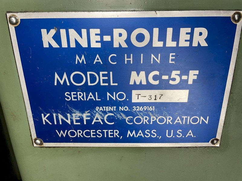 Kinefac Model MC-5-F Cylindrical Thread Roller