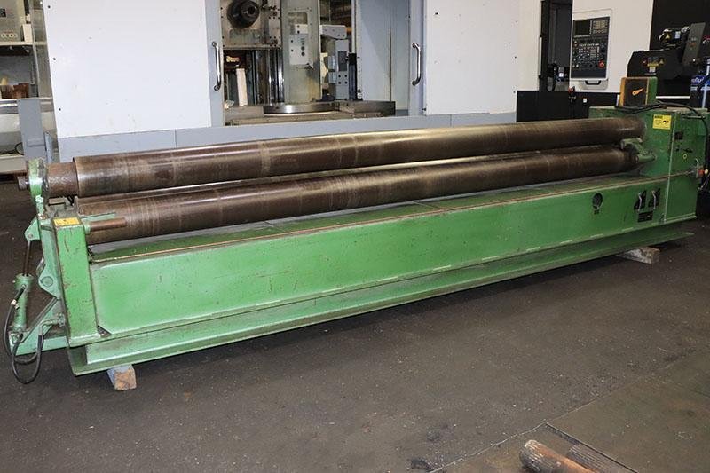 10 Ga. X 12 ft Hassleholms (Roundo) 3-Roll Hydraulic Plate Bending Roll Model PA 185/12