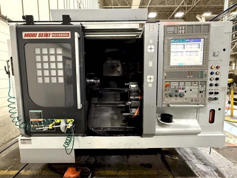 Mori Seiki NZX2500/600L Twin Turret CNC Lathe, 2012 – Tooling, Chip Conveyor