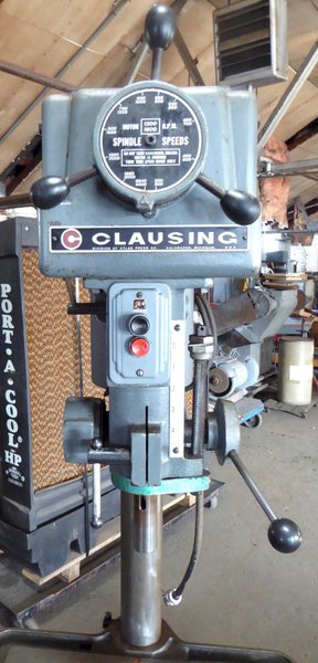 15&quot; Clausing Single Spindle Drill, Floor Model, V-Speed, 3/4 HP