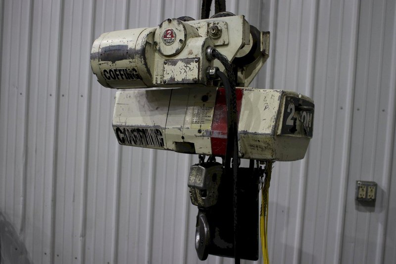 2 TON C&amp;M ELECTRIC CHAIN HOISTWITH POWER TROLLEY : STOCK #75807