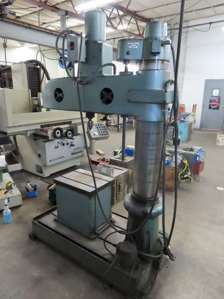 Arboga RLM-3512 Radial Arm Drill, Power Elevation, Box Table 3 HP,  Power Quill Feed and MORE!- Auction Item