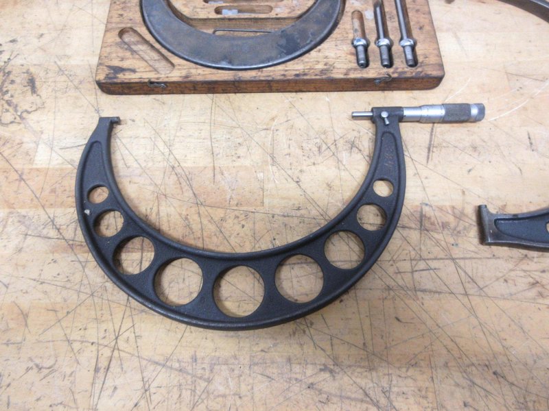 Micrometers | (1) Scherr Tumico 2 - 6" Blade Mic, (1) Brown &amp; Sharpe 8 - 9" Mic, (1) Lufkin 9 - 10" Mic- Auction Item