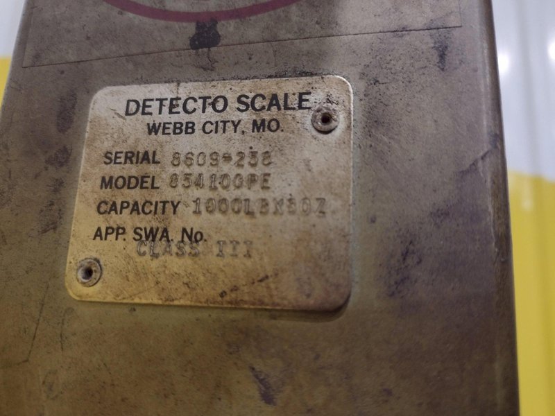 1,000 LBS DETECTO SCALE: YOBRO #24972