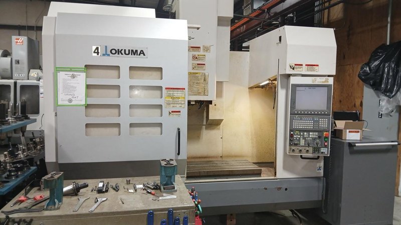 Okuma, MC-V4020, VMC, 2007 – 15,000 RPM Spindle, TSC, 3513 Cutting Hours, Tooling