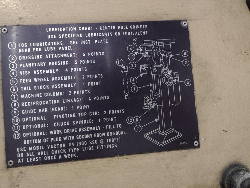 2&quot; X 42&quot; BRYANT MODEL C CENTER HOLE GRINDER / LAPPER: STOCK #22334