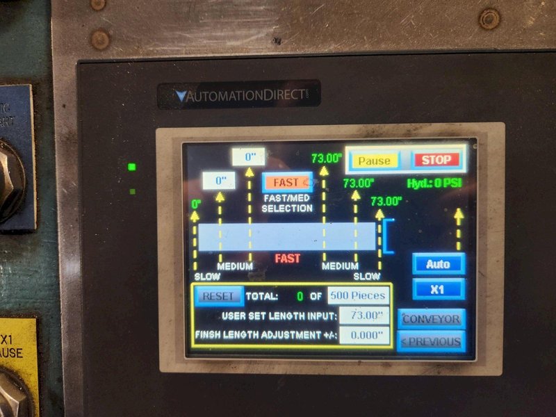 72&quot; X .135&quot; RBI (RED BUD INDUSTRIES) MODEL #SM6-72 AUTOMATIC CUT-TO-LENGTH (CTL) BLANKING LINE: STOCK #20195