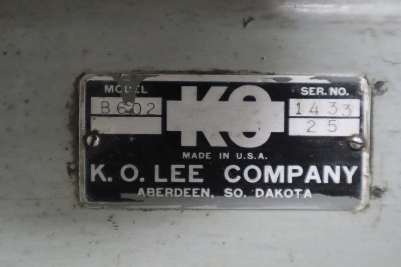 KO Lee B602 Tool &amp; Cutter Grinder – Versatile Manual Grinding System- Auction Item