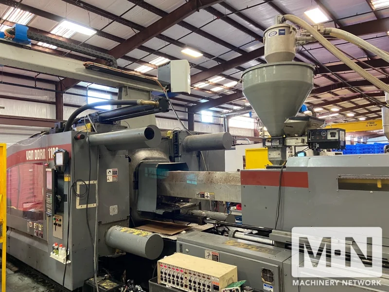 1100 TON 139 OZ VAN DORN MODEL CALIBER 1000CA6800 INJECTION MOLDING MACHINE MFG 1999