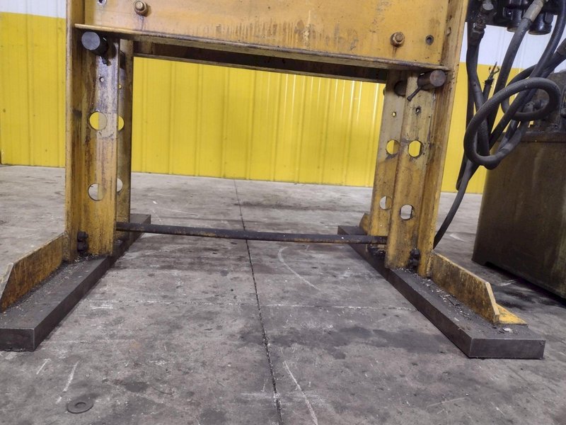50 TON ENERPAC H-FRAME HYDRAULIC SHOP PRESS: YOBRO #23949