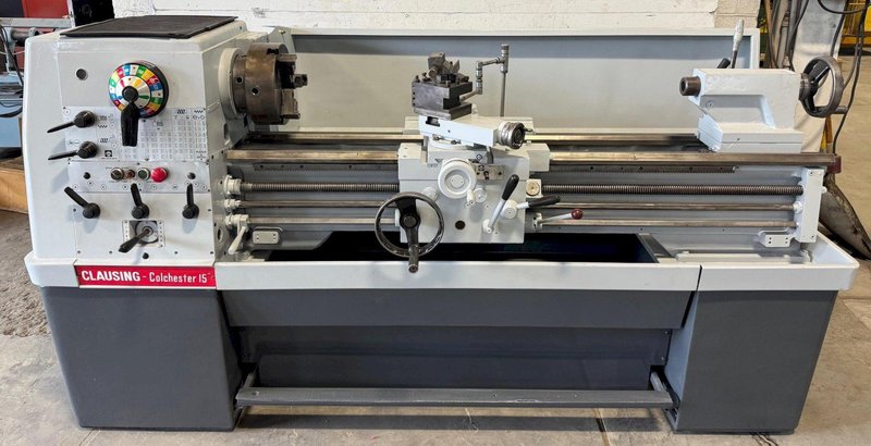 15&quot; x 50&quot; Clausing Colchester Lathe, Inch/mm, 2000 RPM, 7-1/2 HP, Clean