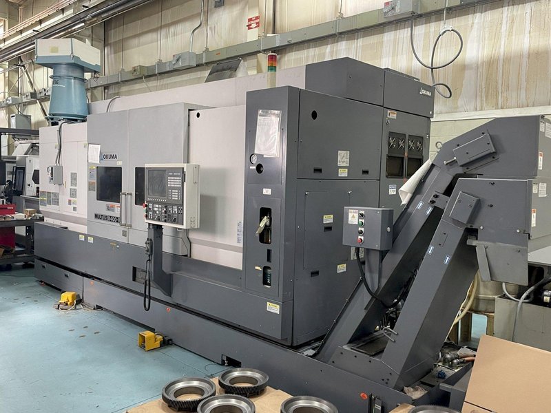 OKUMA MULTUS B400W MULTI-TASKING CNC LATHE, 2800 RPM, 40 ATC, CAPTO, 10000 Tool Speed, 60" Centers , 40HP, Year 2008