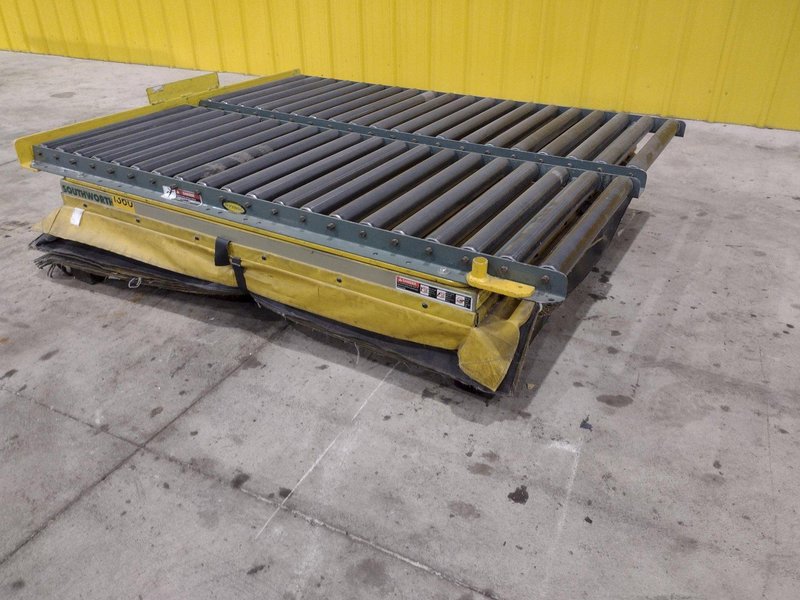 60&quot; X 48&quot; X 3500 LB SOUTHWORTH MODEL #LS4-36 DOUBLE ROLLER TOP LIFT TABLE, 110V SINGLE PHASE: STOCK #20927