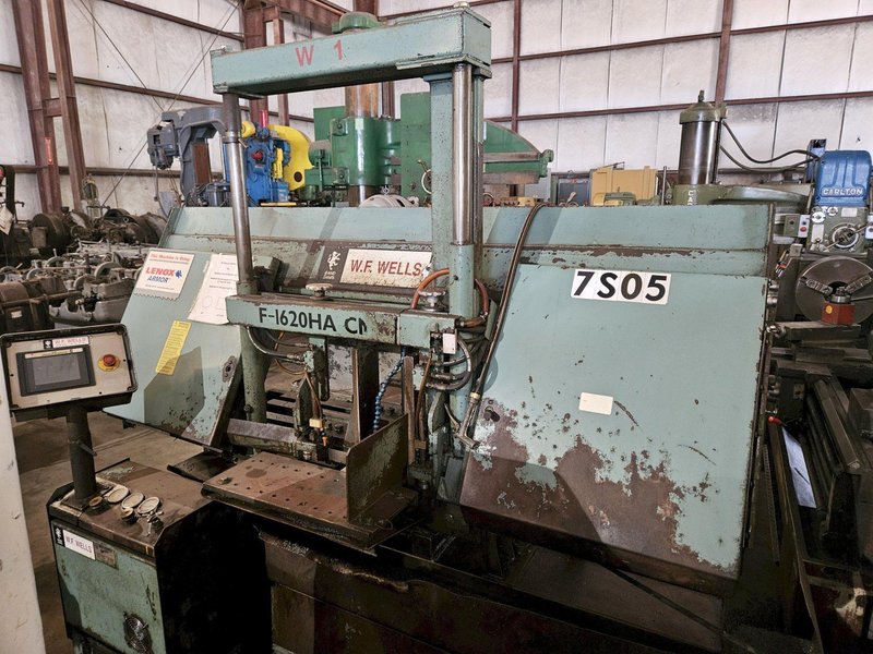16" X 20" W.F. WELLS MODEL F-1620-HA CNC FULLY AUTOMATIC HORIZONTAL BAND SAW