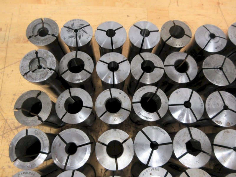 Hardinge 5C Collets (70pcs), Assorted Shapes and Sizes, Fractional, Metric, Emergency- Auction Item