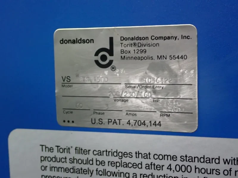 DONALDSON-TORIT DUST COLLECTOR   -  V51500