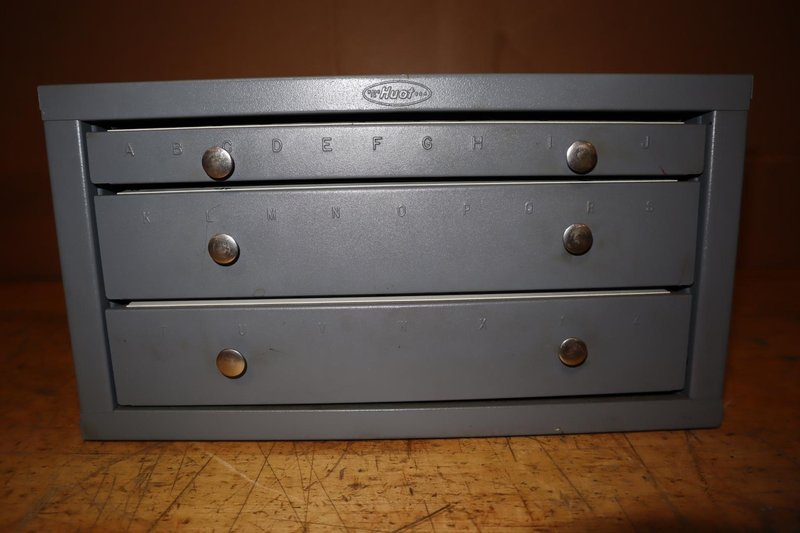 Huot 3-Drawer Jobber Letter A-Z Drill Index- Auction Item