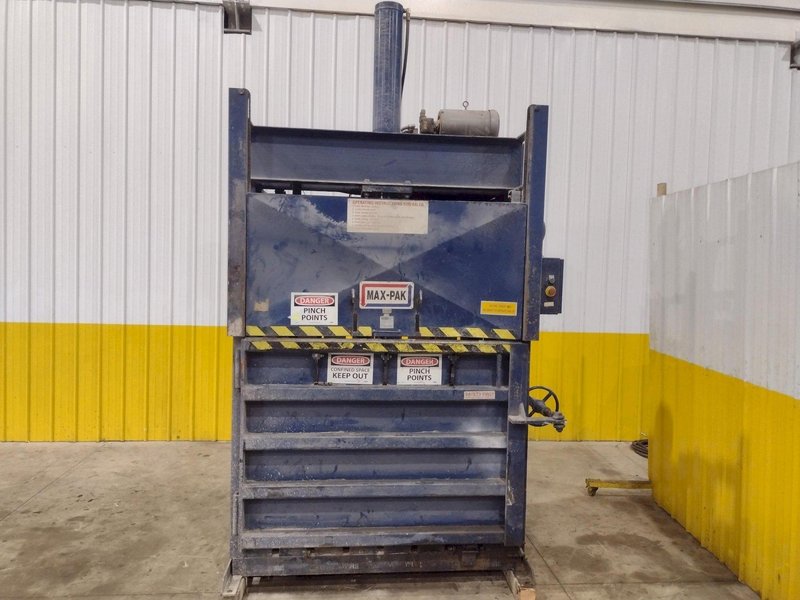 60&quot; X 48&quot; X 30&quot; MAX-PAK MODEL #MP-60-E VERTICAL HYDRAULIC CARDBOARD BALER: STOCK #23656