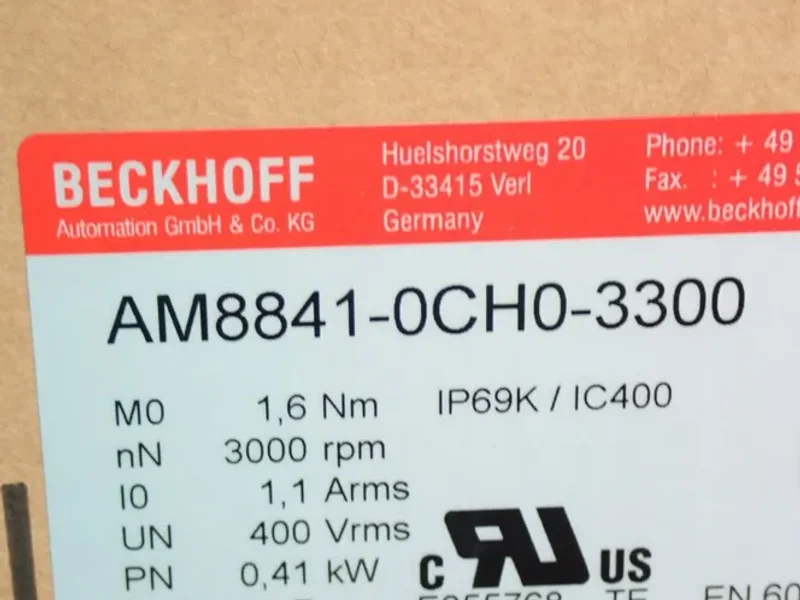 Beckhoff Am8841 Stainless Steel Servo Motor - Am8841-0ch0-3300