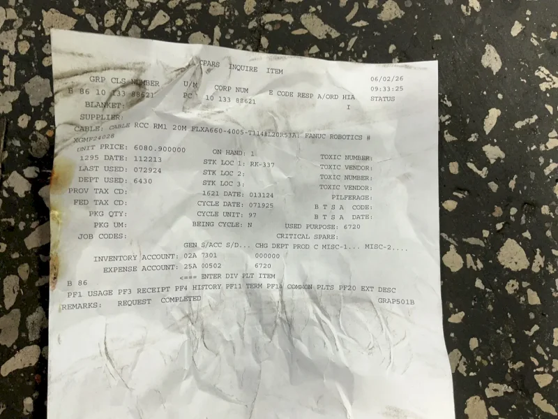 FANUC CABLE  -  A660-4005-T114#L20R53A