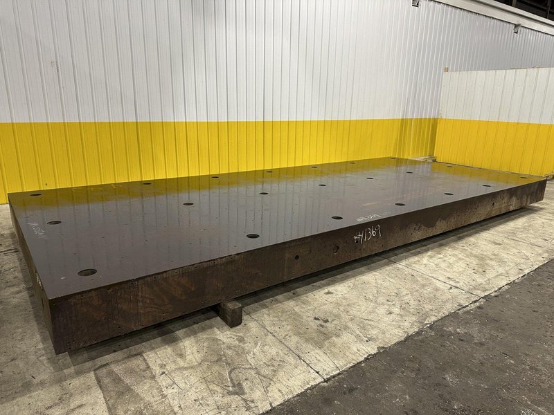 10&#039; WIDE X 23&#039; LONG X 14&quot;  HIGH LAKE SHORE HEAVY DUTY CAST LAYOUT FLOOR PLATE / TABLE: STOCK #11369