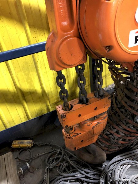 10 TON CM MODEL #POWERSTAR-7201 ELECTRIC CHAIN HOIST WITH POWER TROLLEY: STOCK #18368