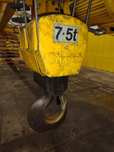 7.5 TON DESHAZO SINGLE GIRDER TOP RUNNING BRIDGE CRANE WITH STREET HOIST: YOBRO 24991