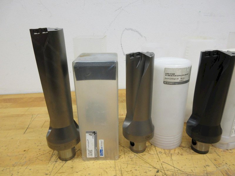 Komet ABS63 KUB Quatron Inserted Drill Bodies (6pcs), Diameters 1.937" - 2.15" ***New Unused***- Auction Item
