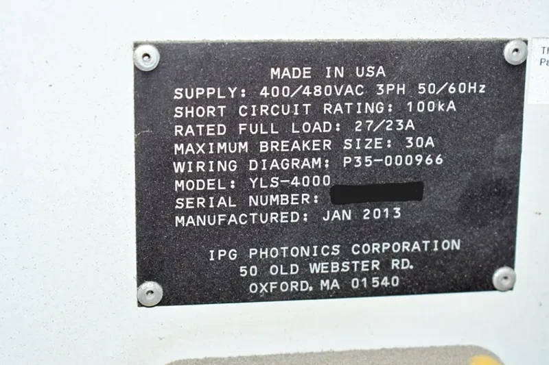 USED 6' X 12' CINCINNATI MODEL CL-940 4,000 WATT CNC FIBER LASER CUTTING SYSTEM