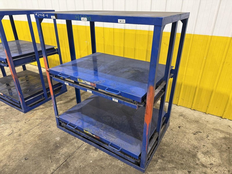 (4) 1,000 LB CAPACITY DIE RACKS W/ SLIDING SHELVES: YOBRO #24478